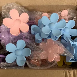 Flower hair clips!