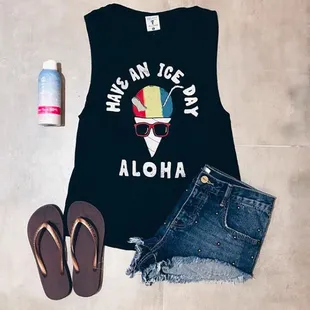 Project Aloha shirt, Amuse Society shorts, Malvados slippers, Surface sunscreen
