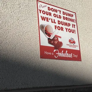 don't dump your old drink we'll dump for you