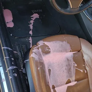 Smoothie was thrown at me.