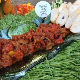 Roasted Tomato Compote using local heirloom tomatoes