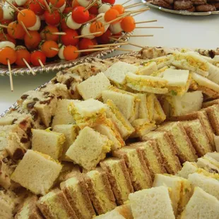 Afternoon Tea 9-13 ~ Assorted finger sandwiches with caprese skewers