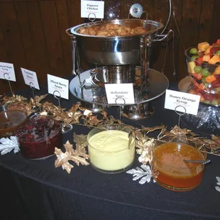 Wedding 10-12 ~ Kristen M's gluten free popcorn chicken with waffle &amp; biscuit toppings.