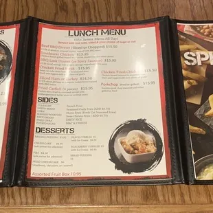 Outside menu