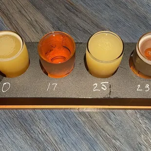 Flight:  2 IPA&apos;&apos;s 1 sour &amp; 1 cider (5oz each) - $19 tax not yet included