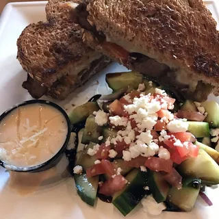 Cucumber Tomato Goat Cheese Salad