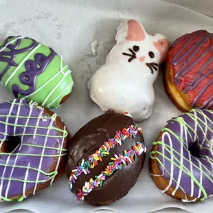 Easter Sunday half dozen vegan donut special, $24