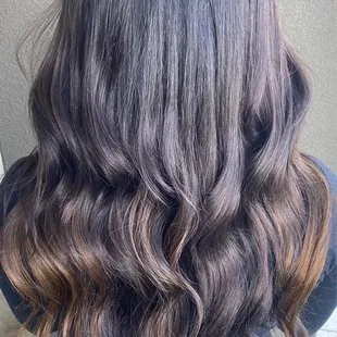 Cut and color with full head of extensions by Daniella