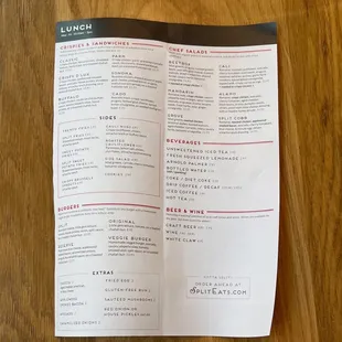 Dinner Menu