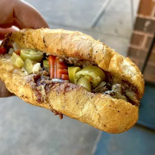 Philly Cheesesteak w/ Giardiniera