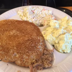 Chopped Pork Dinner w/ Coleslaw &amp; Potato Salad