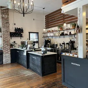 the interior of a coffee shop