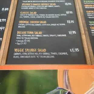 Updated Menu