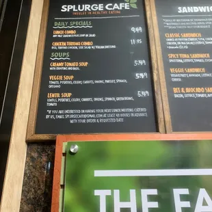 Updated Menu. Welcome to Splurge  You will love it here