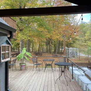 Front porch looking to the picnic area