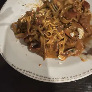 Shrimp and Andouille Fettuccine Diavolo