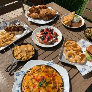 Fried Chicken, Hot Dog, Sweet Croffle, Burger &amp; Rings &amp; Hub Fries at Spoke &amp; Hub
