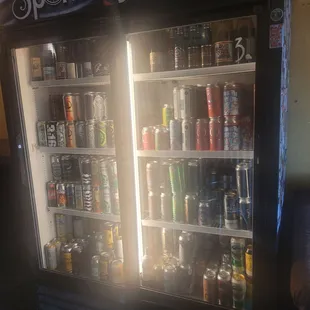 Beer fridge at entrance