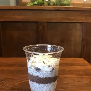 Coconut Chocolate Chia Seed Pudding Cup