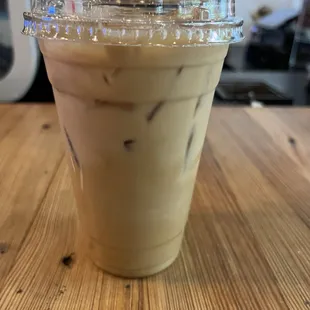 Salted Caramel latte with almond milk