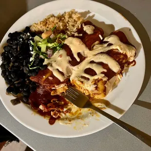 Chicken Bacon enchiladas.