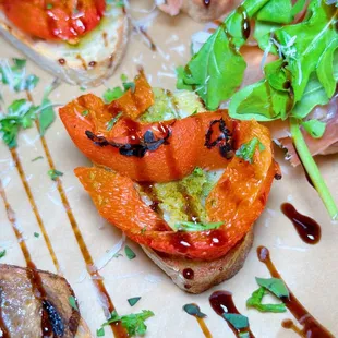 a variety of appetizers