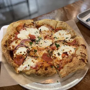 Pepperoni Burrata pizza was delicious