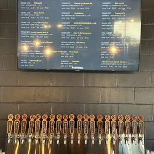 Beer menu