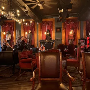 a group of people sitting in chairs