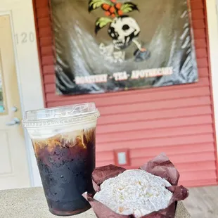 Highlander Cold Brew &amp;. Banana Cream Muffin