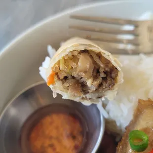 pork egg roll inside