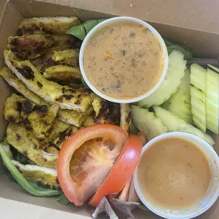 Chicken satay salad
