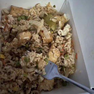 Vegetable Fried Rice with Tofu