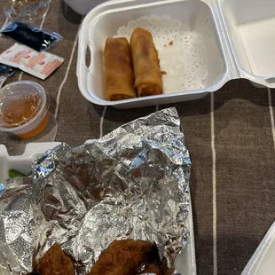 a variety of food items