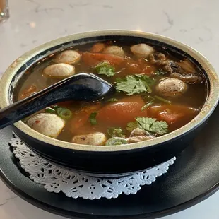 Small Tom Yum soup with shrimp