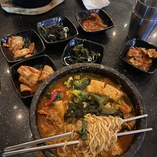 Spicy vegan ramen with tofu