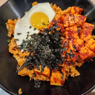 Kimchi Fried Rice with Tofu