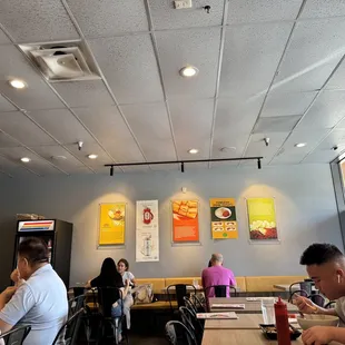 people eating in a restaurant