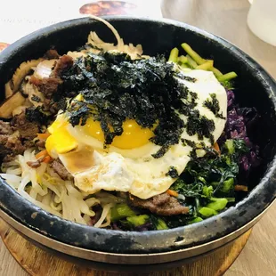 Dolsot Bibimbap with Bulgogi