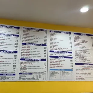 the menu