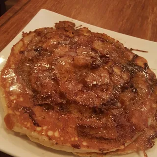 Cinnamon Roll Pancakes with Maple Coffee Glaze