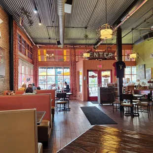 the interior of a restaurant