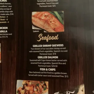 menu and prices