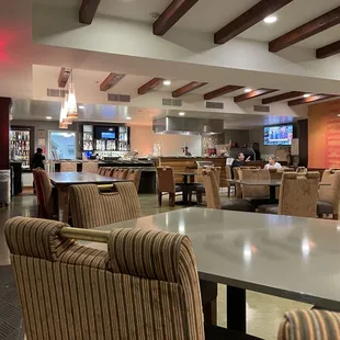 dining area with tables and chairs