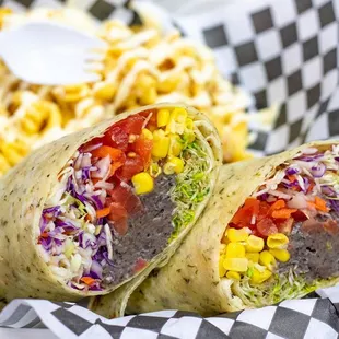 Black Bean Hummus Wrap