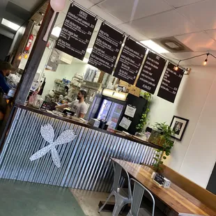 Front space overview of menu