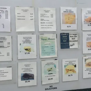 Menu Board as of 12/15/2016. I would advise you to have plenty of time when you eat here. The food is worth it though.