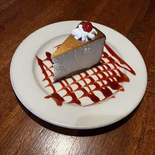 a piece of cheesecake on a plate