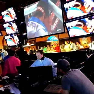 TV Screens all over the place. I watch all y favorite fights &amp; games here.