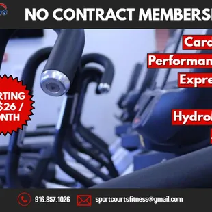Don't get locked into a contract! Sign up for one of our no contract memberships today!